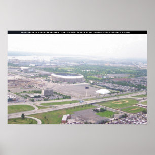 Philadelphia PA Veterans Stadium Aerial Uitzicht Poster