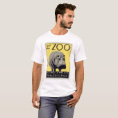 Philadelphia PA Zoo Hippo 1936 WPA T-shirt (Voorkant volledig)