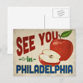 Philadelphia Pennsylvania Apple - Vintage Travel Briefkaart (Voorkant / Achterkant)