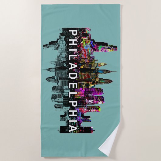 Philadelphia, Pennsylvania bedekt met graffiti Strandlaken (Voorkant)