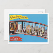 Philadelphia, Pennsylvania  Big Letters Briefkaart (Voorkant / Achterkant)