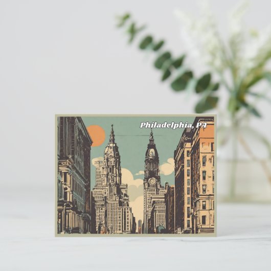 Philadelphia, Pennsylvania Briefkaart (Staand voorkant)