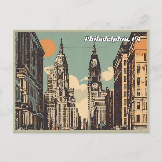 Philadelphia, Pennsylvania Briefkaart (Voorkant)