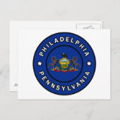 Philadelphia Pennsylvania Briefkaart (Voorkant / Achterkant)
