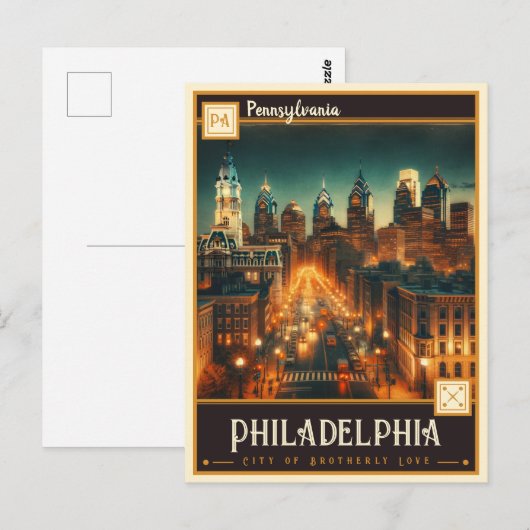 Philadelphia Pennsylvania |  Briefkaart (Voorkant / Achterkant)
