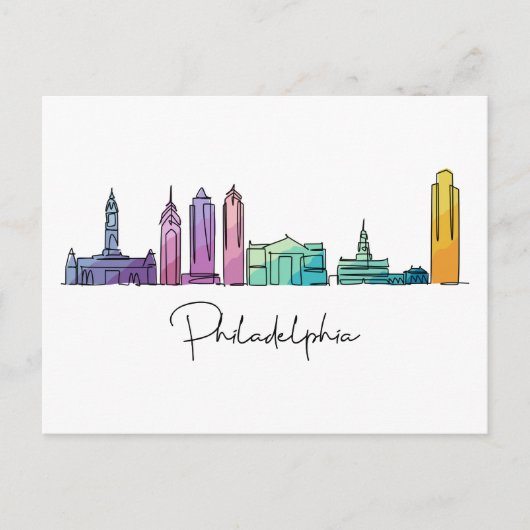 Philadelphia PENNSYLVANIA Briefkaart (Voorkant)
