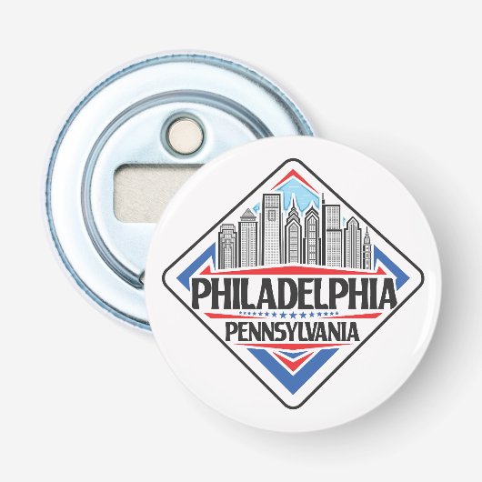 Philadelphia Pennsylvania Button Flesopener (Voorkant)