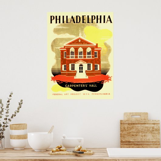 Philadelphia Pennsylvania Carpenters Hall Poster (Keuken)