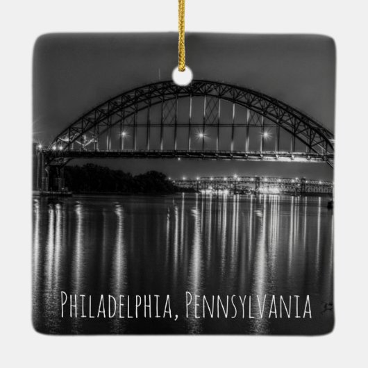 Philadelphia, Pennsylvania City Photo Keepomwille Keramisch Ornament (Achterkant)