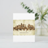 Philadelphia Pennsylvania Cityscape Feestdagenkaart (Staand voorkant)