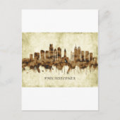 Philadelphia Pennsylvania Cityscape Feestdagenkaart (Voorkant)