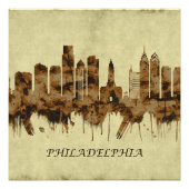 Philadelphia Pennsylvania Cityscape Perfect Poster (Voorkant)