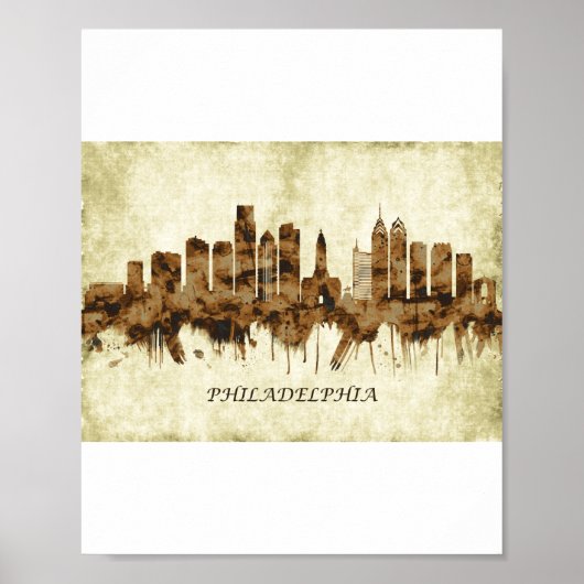 Philadelphia Pennsylvania Cityscape Poster (Voorkant)