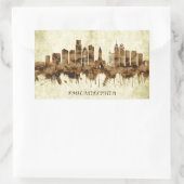 Philadelphia Pennsylvania Cityscape Rechthoekige Sticker (Tas)