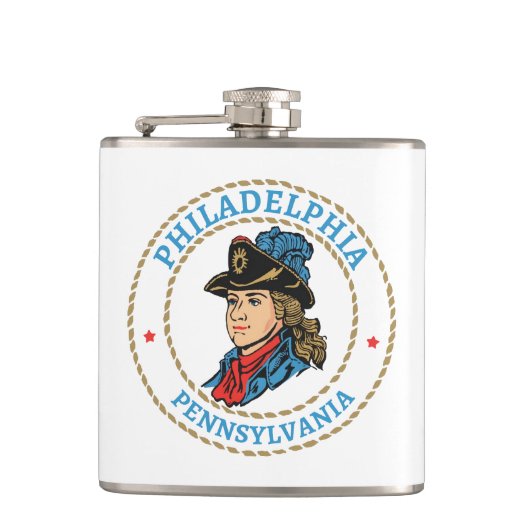 Philadelphia Pennsylvania Colonial Heupfles (Voorkant)