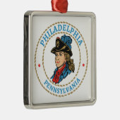 Philadelphia Pennsylvania Colonial Metalen Ornament (Rechts)