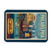 Philadelphia Pennsylvania Culture Illustration Art Magneet (Horizontaal)