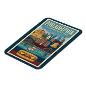 Philadelphia Pennsylvania Culture Illustration Art Magneet (Linkerzijde)