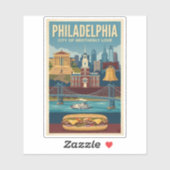 Philadelphia Pennsylvania Culture Illustration Art Sticker (Vel)