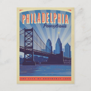 Philadelphia, Pennsylvania   De stad Brotherly Briefkaart