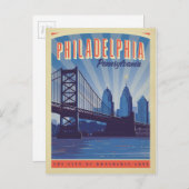 Philadelphia, Pennsylvania | De stad Brotherly Briefkaart (Voorkant / Achterkant)