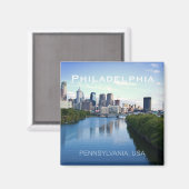 Philadelphia Pennsylvania foto souvenir magneet (Voorkant / Achterkant)