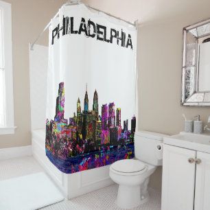 Philadelphia, Pennsylvania, graffiti Douchegordijn