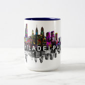 Philadelphia, Pennsylvania, graffiti Tweekleurige Koffiemok (Center)