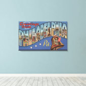 Philadelphia, Pennsylvania - Grote letter Canvas Afdruk (Insitu (Houten vloer))