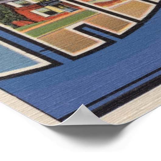 Philadelphia, Pennsylvania - Grote letter Poster (Hoek)