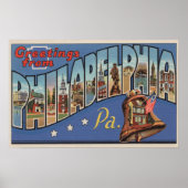 Philadelphia, Pennsylvania - Grote letter Poster (Voorkant)