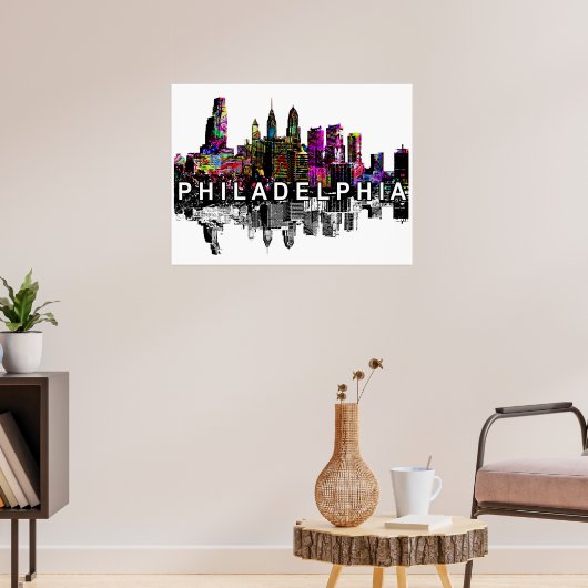 Philadelphia, Pennsylvania in graffiti Poster (Woonkamer 3)
