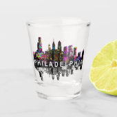 Philadelphia, Pennsylvania in graffiti Shot Glass Shot Glas (Voorkant)
