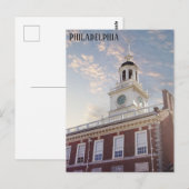 Philadelphia Pennsylvania Independence Hall Travel Briefkaart (Voorkant / Achterkant)