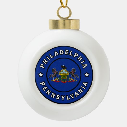 Philadelphia Pennsylvania Keramische Bal Ornament (Voorkant)