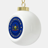 Philadelphia Pennsylvania Keramische Bal Ornament (Rechts)