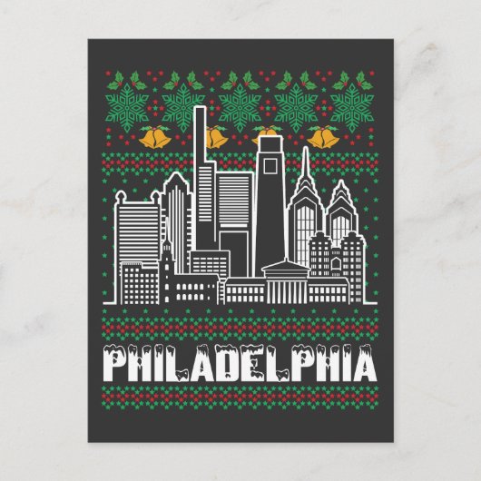 Philadelphia Pennsylvania Lelijke Kerstmis Briefkaart (Voorkant)