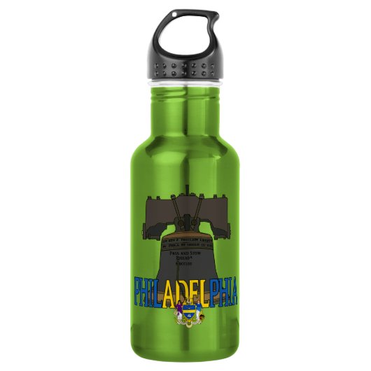 Philadelphia Pennsylvania Liberty Bell Bottle Waterfles (Voorkant)