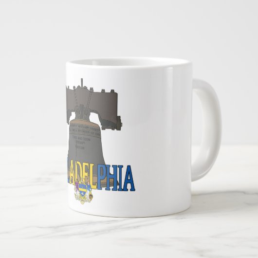 Philadelphia Pennsylvania Liberty Bell Grote Koffiekop (Voorkant rechts)