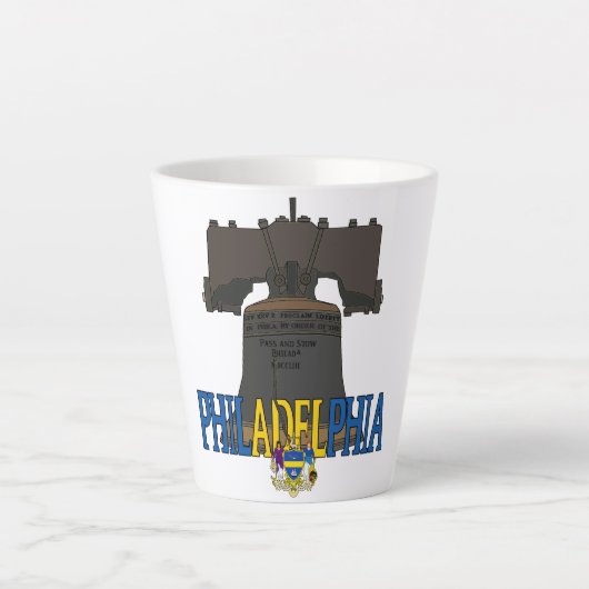 Philadelphia Pennsylvania Liberty Bell Latte Mok (Voorkant)