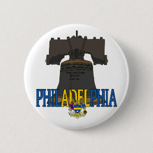 Philadelphia Pennsylvania Liberty Bell Ronde Button 5,7 Cm