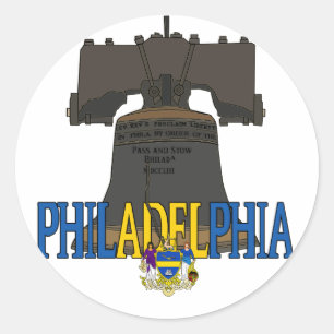 Philadelphia Pennsylvania Liberty Bell Ronde Sticker