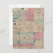 Philadelphia, Pennsylvania Map Briefkaart (Voorkant / Achterkant)