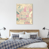 Philadelphia, Pennsylvania Map Canvas Afdruk (Insitu (Slaapkamer))