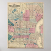 Philadelphia, Pennsylvania Map Poster (Voorkant)