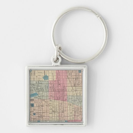 Philadelphia, Pennsylvania Map Sleutelhanger (Voorkant)