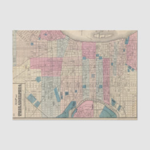 Philadelphia, Pennsylvania Map Tissuepapier