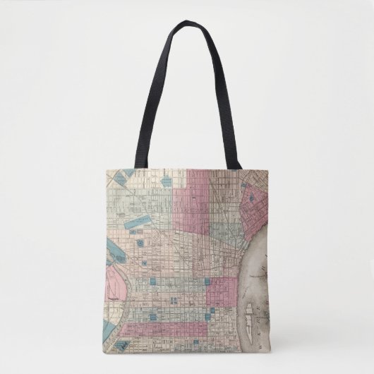 Philadelphia, Pennsylvania Map Tote Bag (Voorkant)
