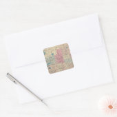 Philadelphia, Pennsylvania Map Vierkante Sticker (Envelop)