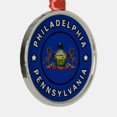 Philadelphia Pennsylvania Metalen Ornament (Rechts)